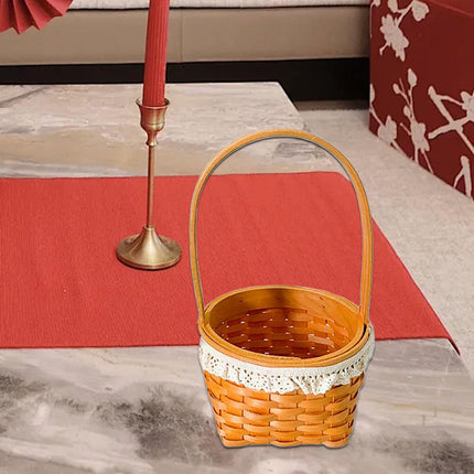 Handwoven Basket Easter Decoration Easter Basket for Party Favors Eggs