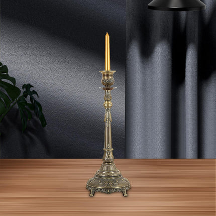 Metal Candlestick Gifts Pillar Candle Holder for Fireplace Banquet Christmas 1 Head