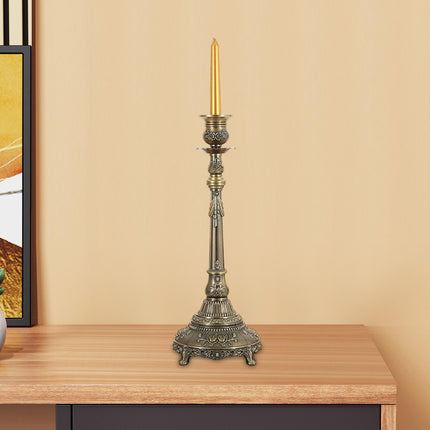 Metal Candlestick Gifts Pillar Candle Holder for Fireplace Banquet Christmas 1 Head