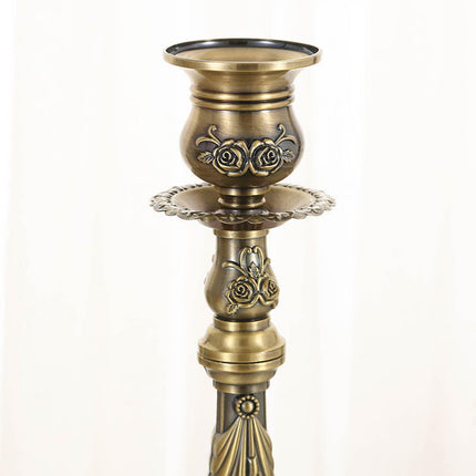 Metal Candlestick Gifts Pillar Candle Holder for Fireplace Banquet Christmas 1 Head