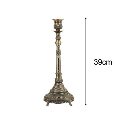 Metal Candlestick Gifts Pillar Candle Holder for Fireplace Banquet Christmas 1 Head