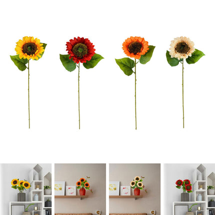 3Pcs Fake Sunflowers Bouquet for Baby Shower Spring Decor Wedding Decoration Yellow