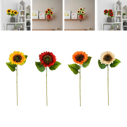 3Pcs Fake Sunflowers Bouquet for Baby Shower Spring Decor Wedding Decoration Yellow