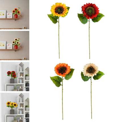 3Pcs Fake Sunflowers Bouquet for Baby Shower Spring Decor Wedding Decoration Yellow