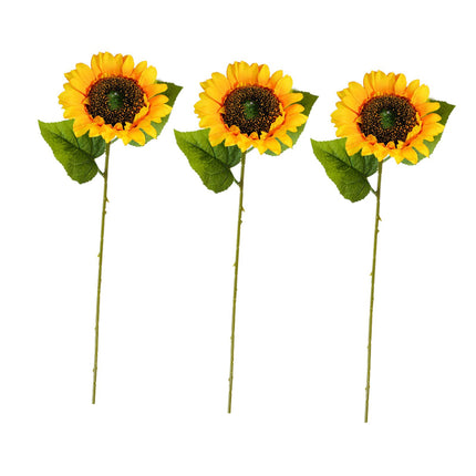 3Pcs Fake Sunflowers Bouquet for Baby Shower Spring Decor Wedding Decoration Yellow
