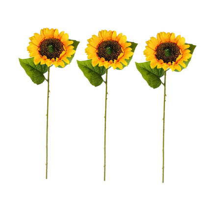 3Pcs Fake Sunflowers Bouquet for Baby Shower Spring Decor Wedding Decoration Yellow
