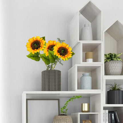 3Pcs Fake Sunflowers Bouquet for Baby Shower Spring Decor Wedding Decoration Yellow