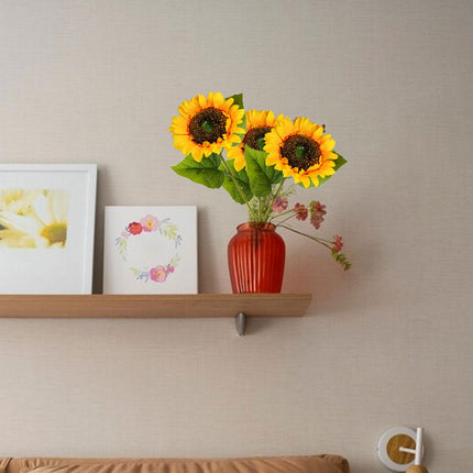 3Pcs Fake Sunflowers Bouquet for Baby Shower Spring Decor Wedding Decoration Yellow