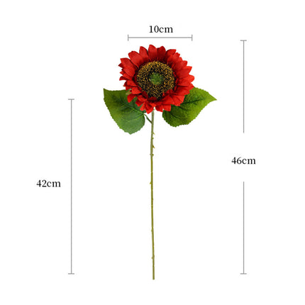 3Pcs Fake Sunflowers Bouquet for Baby Shower Spring Decor Wedding Decoration Red