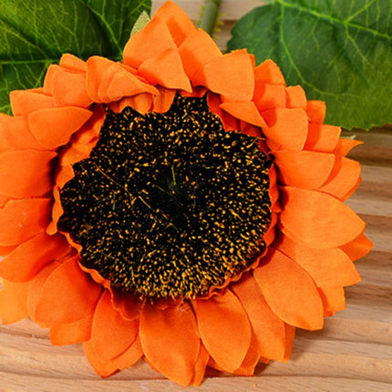3Pcs Fake Sunflowers Bouquet for Baby Shower Spring Decor Wedding Decoration Orange
