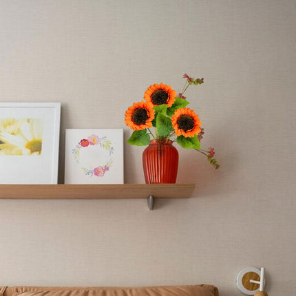 3Pcs Fake Sunflowers Bouquet for Baby Shower Spring Decor Wedding Decoration Orange
