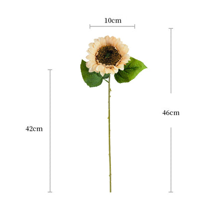 3Pcs Fake Sunflowers Bouquet for Baby Shower Spring Decor Wedding Decoration champagne