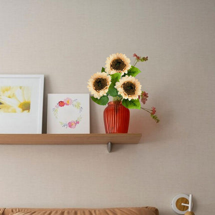 3Pcs Fake Sunflowers Bouquet for Baby Shower Spring Decor Wedding Decoration champagne