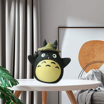 Totoro Statue Piggy Bank Cartoon Money Bank Birthday Gift Tabletop Ornament