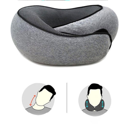 Airplane Travel Pillow Plane Accessories Headrest for Office Train Traveling Gray