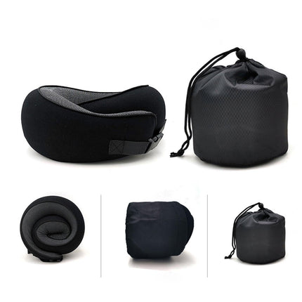 Airplane Travel Pillow Plane Accessories Headrest for Office Train Traveling Black