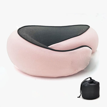 Airplane Travel Pillow Plane Accessories Headrest for Office Train Traveling Pink