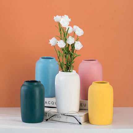 Ceramic Flower Vase Rustic Decorative Table Vase for Desk Coffee Table Party