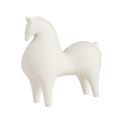 Animal Figurine Ceramic Horse Sculpture for Bookcase Table Houseearming Gift 15cmx7cmx15.5cm