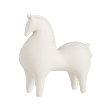Animal Figurine Ceramic Horse Sculpture for Bookcase Table Houseearming Gift 15cmx7cmx15.5cm