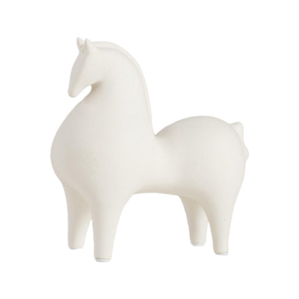 Animal Figurine Ceramic Horse Sculpture for Bookcase Table Houseearming Gift 15cmx7cmx15.5cm