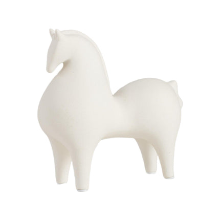 Animal Figurine Ceramic Horse Sculpture for Bookcase Table Houseearming Gift 15cmx7cmx15.5cm