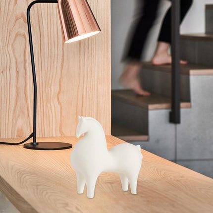 Animal Figurine Ceramic Horse Sculpture for Bookcase Table Houseearming Gift 15cmx7cmx15.5cm