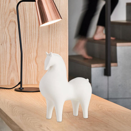 Animal Figurine Ceramic Horse Sculpture for Bookcase Table Houseearming Gift 21cmx9.5cmx23cm