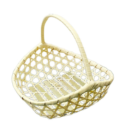 Handwoven Fruit Basket Holder Rustic Food Storage for Living Room Home Table Large