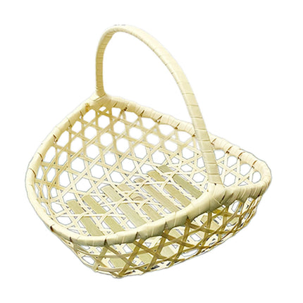 Handwoven Fruit Basket Holder Rustic Food Storage for Living Room Home Table Large