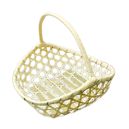 Handwoven Fruit Basket Holder Rustic Food Storage for Living Room Home Table Large