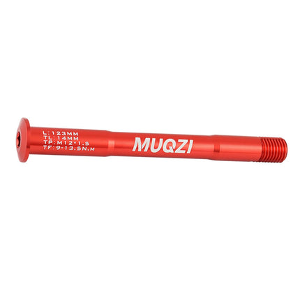 Bike Fork Mount thru Axle Repair Parts for Riding Outdoor Road Mountain Bike Red 123mm