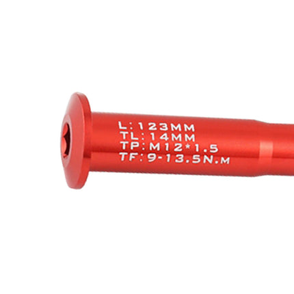 Bike Fork Mount thru Axle Repair Parts for Riding Outdoor Road Mountain Bike Red 123mm