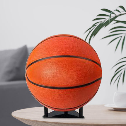 Acrylic Ball Stand Rack Decoration Football Stand for Sports Ball Rugby Ball Black