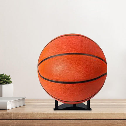 Acrylic Ball Stand Rack Decoration Football Stand for Sports Ball Rugby Ball Black