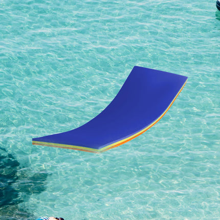 Water Float Mat 3 Layer Water Blanket Floats Mattress for Boating Lake River Yellow Blue Orange