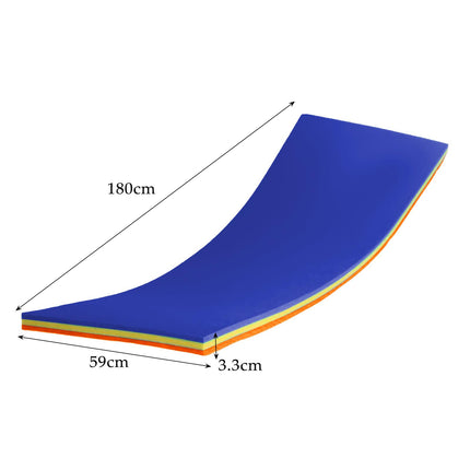 Water Float Mat 3 Layer Water Blanket Floats Mattress for Boating Lake River Yellow Blue Orange