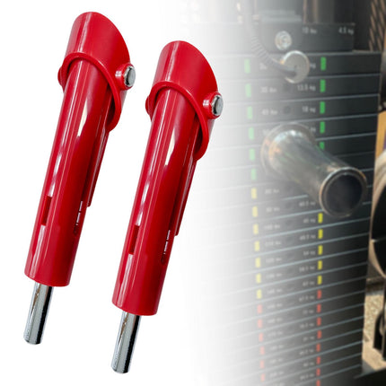 Weight Stack Pin Universal Steel Selector Pin Replacement for Fitness Device 2Pcs Red 9.5MM