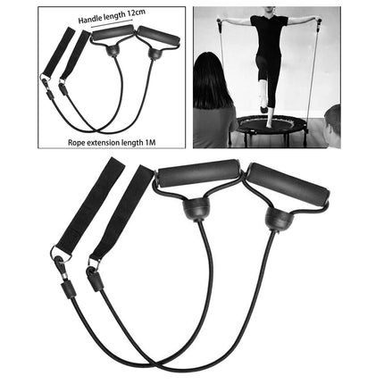 2x Trampoline Resistance Bands Workout Women Men Exercise Bands with Handles