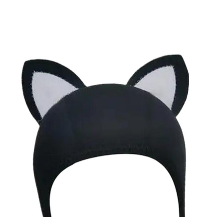 Cat Ears Diving Hood 3mm Neoprene Diving Wetsuit Hood Cute for Sailing Kayak Black White