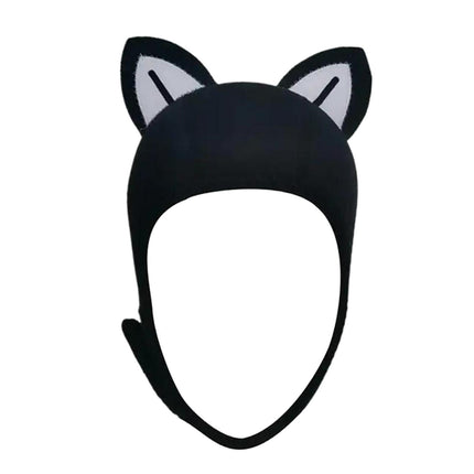 Cat Ears Diving Hood 3mm Neoprene Diving Wetsuit Hood Cute for Sailing Kayak BlackWhite BlackLine