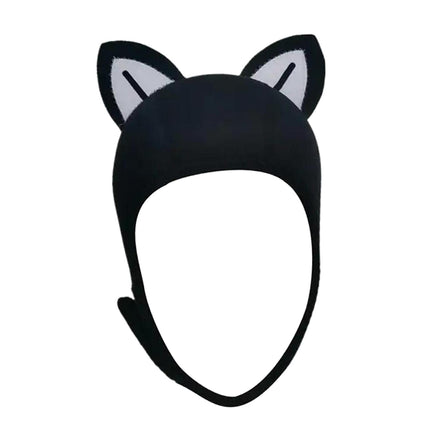 Cat Ears Diving Hood 3mm Neoprene Diving Wetsuit Hood Cute for Sailing Kayak BlackWhite BlackLine