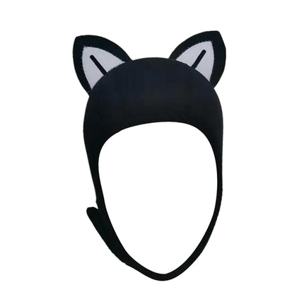Cat Ears Diving Hood 3mm Neoprene Diving Wetsuit Hood Cute for Sailing Kayak BlackWhite BlackLine