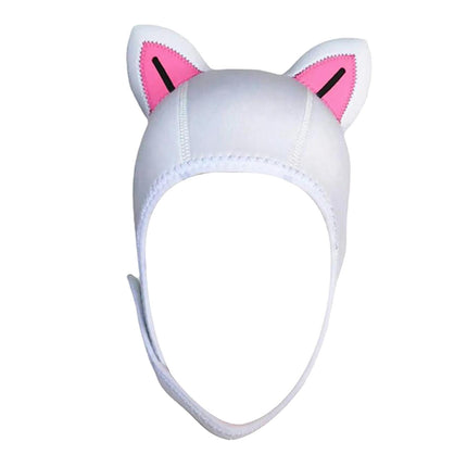 Cat Ears Diving Hood 3mm Neoprene Diving Wetsuit Hood Cute for Sailing Kayak White Pink BlackLine
