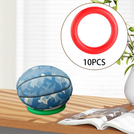 10Pcs Watermelon Display Stands Fixing Circles for Dining Room Grocery Store Red