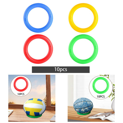 10Pcs Watermelon Display Stands Fixing Circles for Dining Room Grocery Store Red