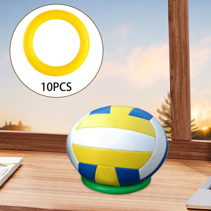10Pcs Watermelon Display Stands Fixing Circles for Dining Room Grocery Store Yellow