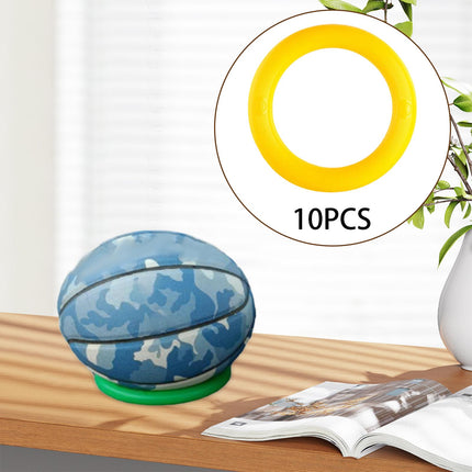 10Pcs Watermelon Display Stands Fixing Circles for Dining Room Grocery Store Yellow