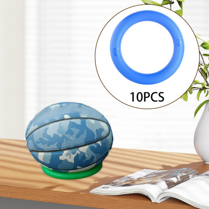 10Pcs Watermelon Display Stands Fixing Circles for Dining Room Grocery Store Blue