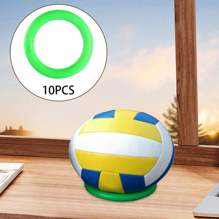 10Pcs Watermelon Display Stands Fixing Circles for Dining Room Grocery Store Green